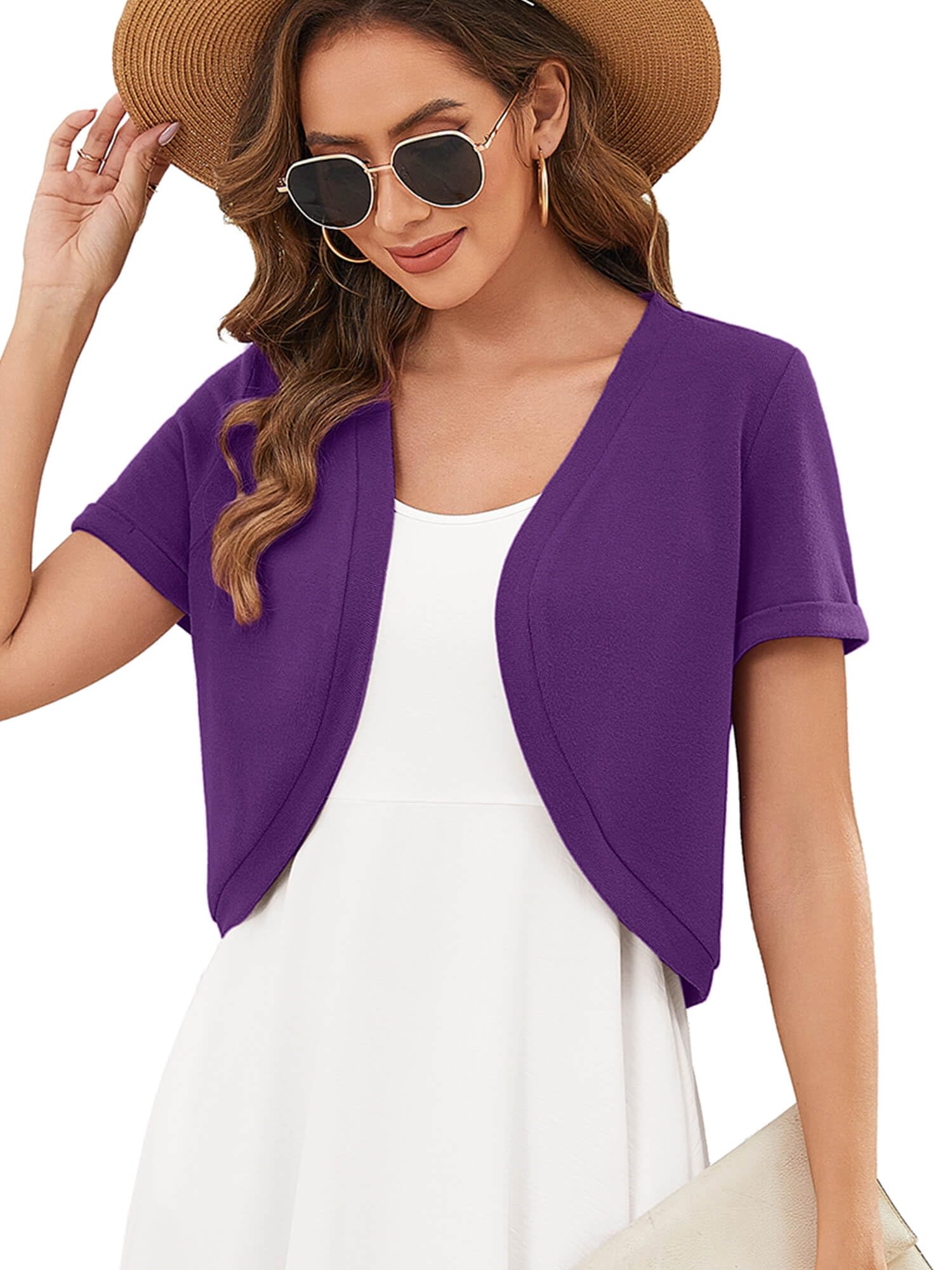 Heymoments Women's Short Sleeve Shrugs Summer Cardigan for Dress