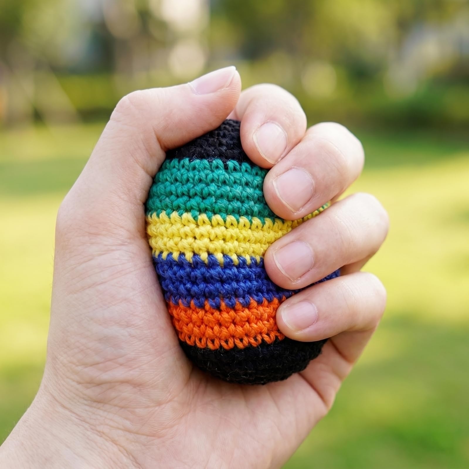 Generisch Hacky Sack Gestrickte Jonglierbälle Erwachsene Footbag Hackisack Bälle Juggling Balls für Anfänger & Profis, 6 Stück