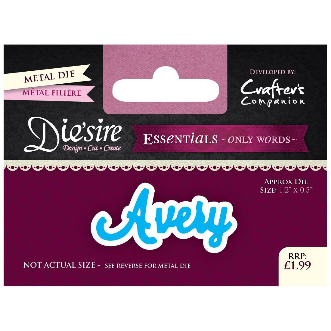 Crafter's Companion "A Very Diesire Essentials Only Words, Purple
