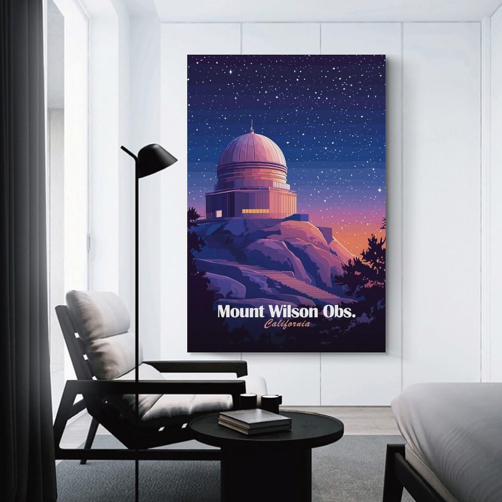Junmoney Mount Wilson Observatory Room Decor Wall Art, 20x30inch(50x75cm), for Office, Study Or Home Workspace, Decorative Artwork for Productive Spaces
