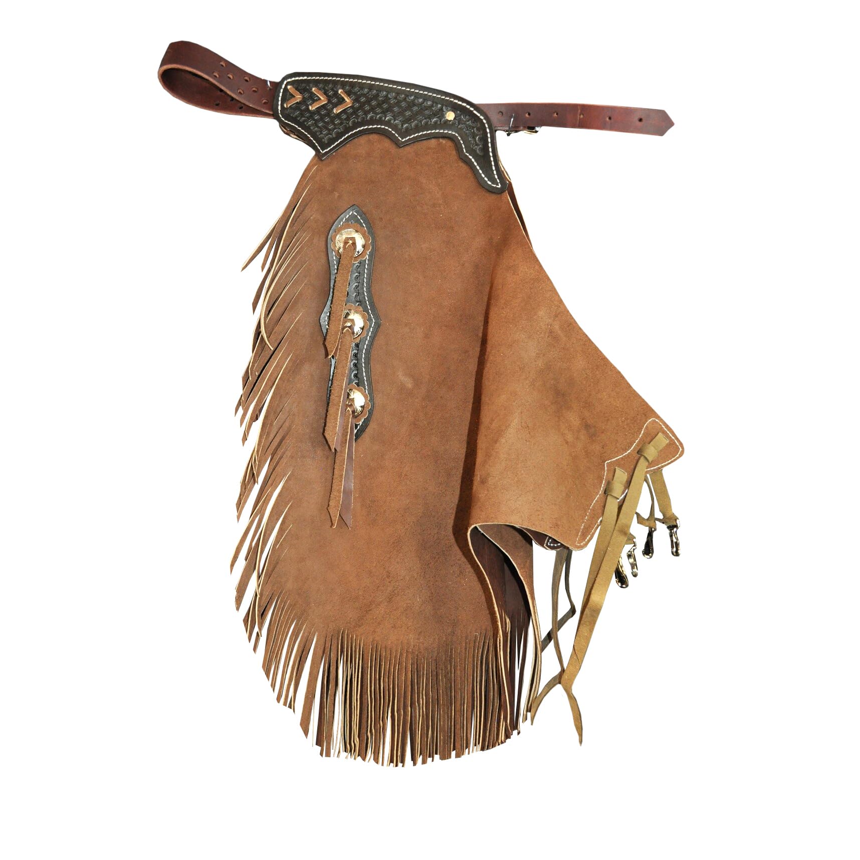 Chinks in pelle western con carré lavorato per uomo ST-010