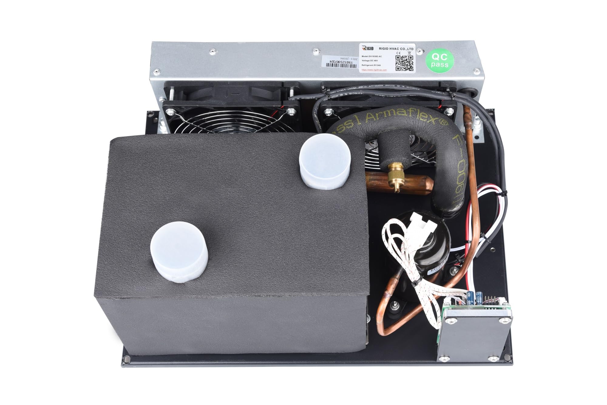 CVFRDD micro dc air conditioner, small 12v air conditione Air Conditioning Systems Micro DC Aircon, 24V 550W with R134A Refrigerant，Micro Powerful Conditioner for Car，Air Cooling System