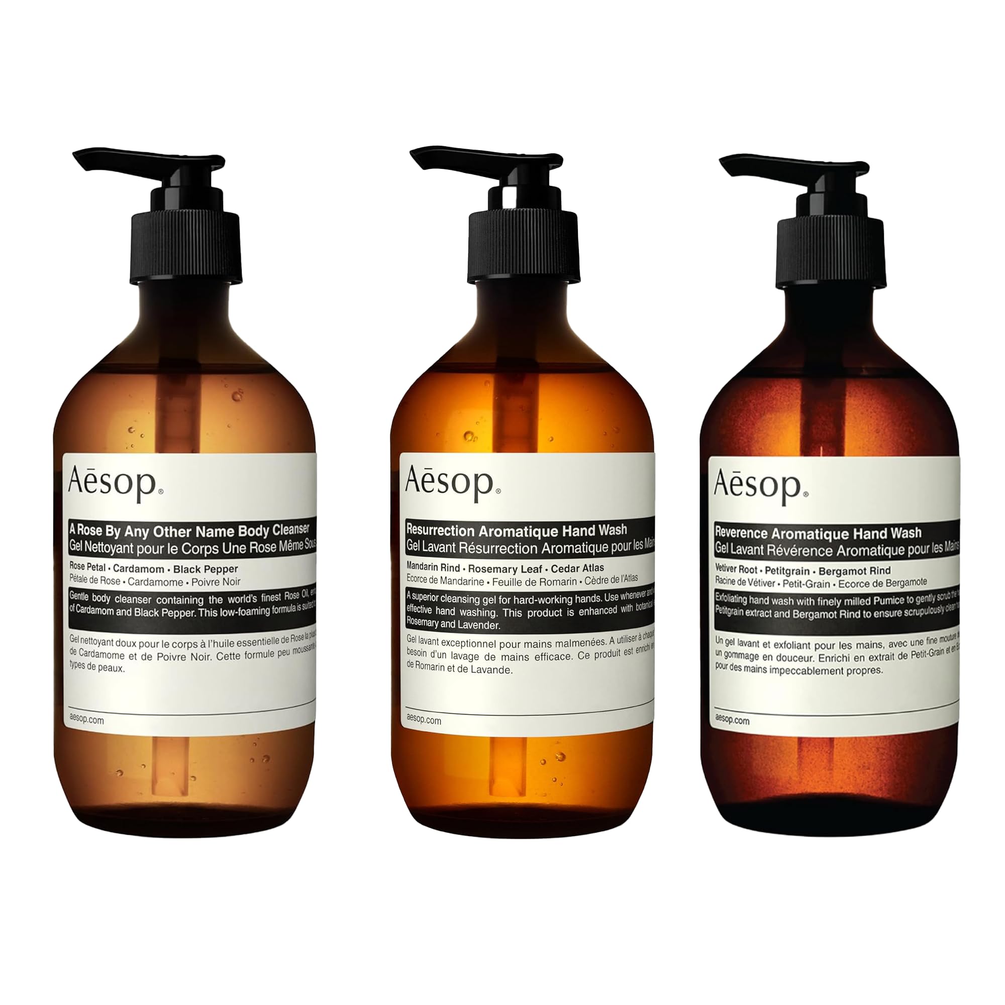 Aesop Hand Body Wash Set Resurrection Hand Wash Reverence Hand Wash 16 9 oz each A Rose By