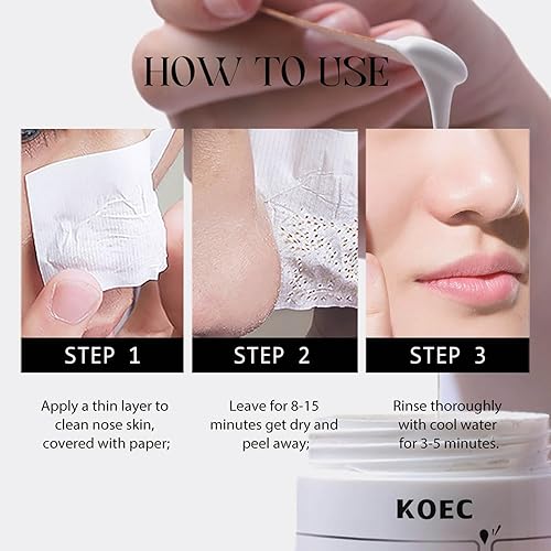 Miniatura 7 de Mascarilla removedor de puntos negros, 60 tiras de poros para puntos negros, limpieza profunda, removedor de cabeza negra para hidratar la cara,