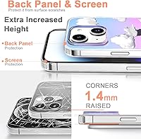 Vista 75 de I-MGAE-IN-AR - Funda diseñada para iPhone 12 y 12 Pro, diseño de mariposa plateada brillante, funda protectora de poliuretano termoplástico, suave