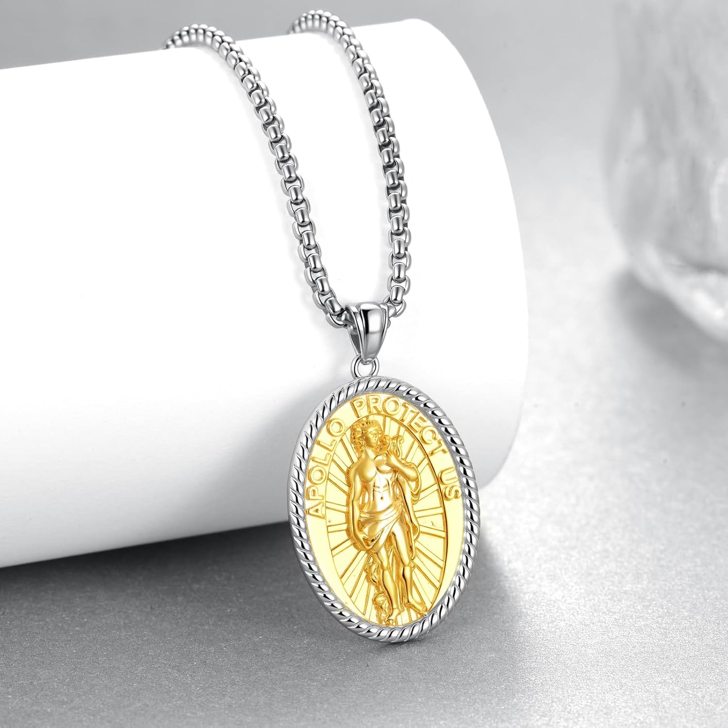Apollo Necklace Sterling Silver Apollo Pendant Greek Mythology Jewelry Gifts for Men Women
