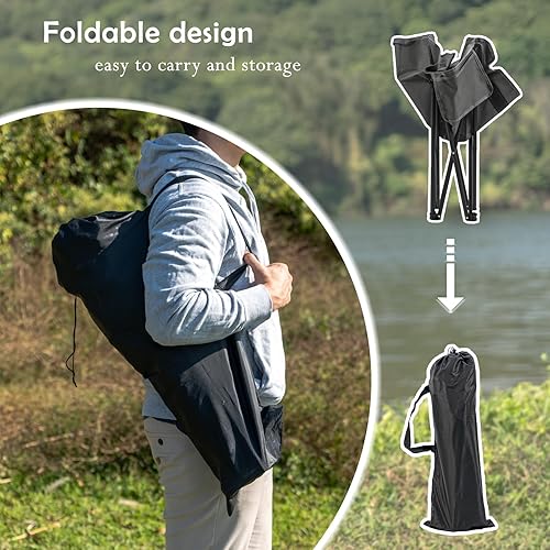 Miniatura 6 de Sillas plegables de campamento, silla portátil de luna con soporte de hasta 330 libras con bolsa de transporte, silla plegable ligera para
