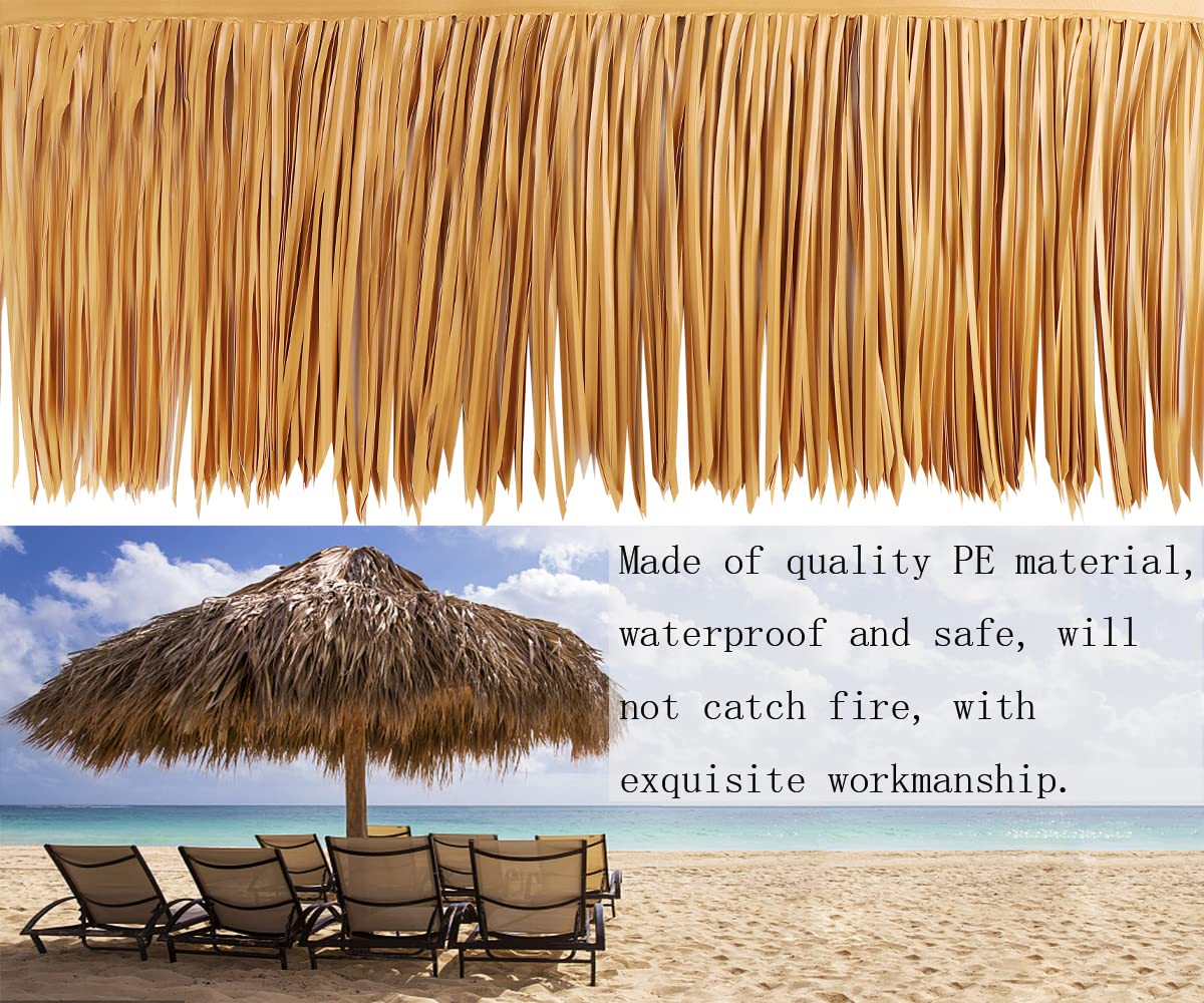 Thatch Roofing For Mexican Tiki Hut Grass - Tropical Paradise Tiki Bar Decor - Transform Your Outdoor Party With Grass Table Skirt & Wall Panels(Yellow, 40 X 16 Inch