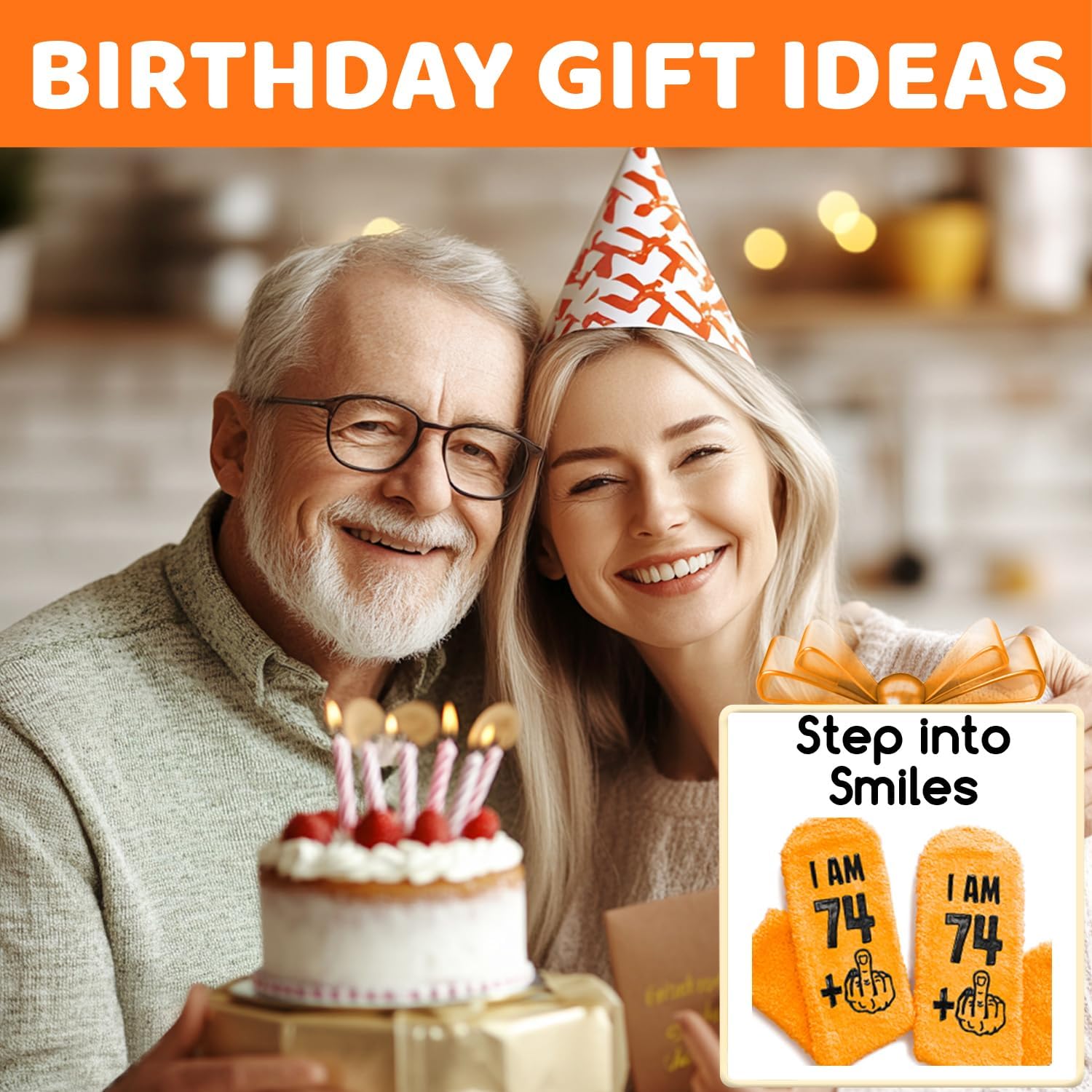 HAPPYPOP Birthday Gift Ideas for Women - Socks for Senior Women Over 75, Female Friends - Image 3