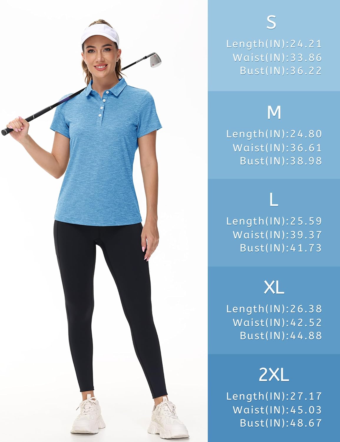 TACVASEN Polo Shirts for Women Short Sleeve Golf Shirts 4-Button Quick Dry Workout Tops Collared for Work Running Tennis