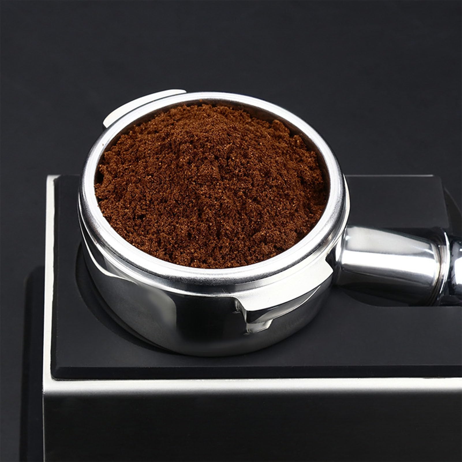 Topiky Portafiltro de café de 54 Mm, Portafiltro de café de Acero Inoxidable, Portafiltro de 2 Orejas, Portafiltro Desmontable, Apto para Nuova, Extrae Dos Tazas de café (Blanco)