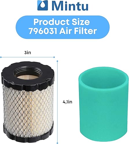 Miniatura 2 de Filtro de aire compatible con John Deere Z335E Z355E Z335M EZtrak Residential Zero Turn Mower se adapta a muchos otros modelos