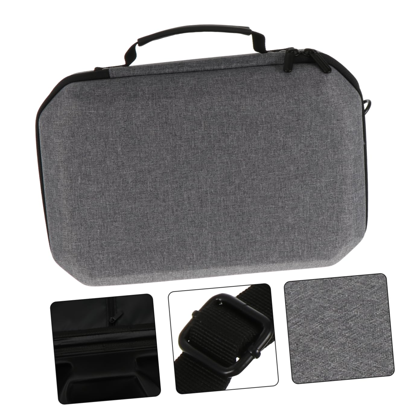 jojofuny Estuche de Transporte para 2 Gafas de Realidad Virtual Caja Protectora de Eva Cremallera Almacenamiento Compacto Fácil de Transportar