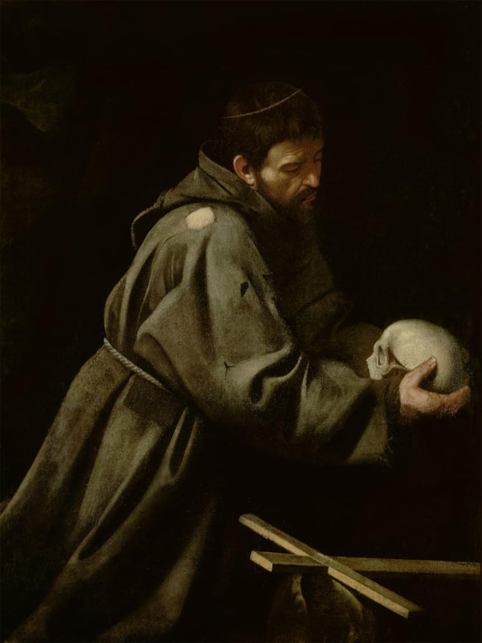 POSTERIIk Vintage Classic Picture Landscape Artwork Saint by Merisi Caravaggio Portrait Canvas Painting for Office Home Decor 60x90cm