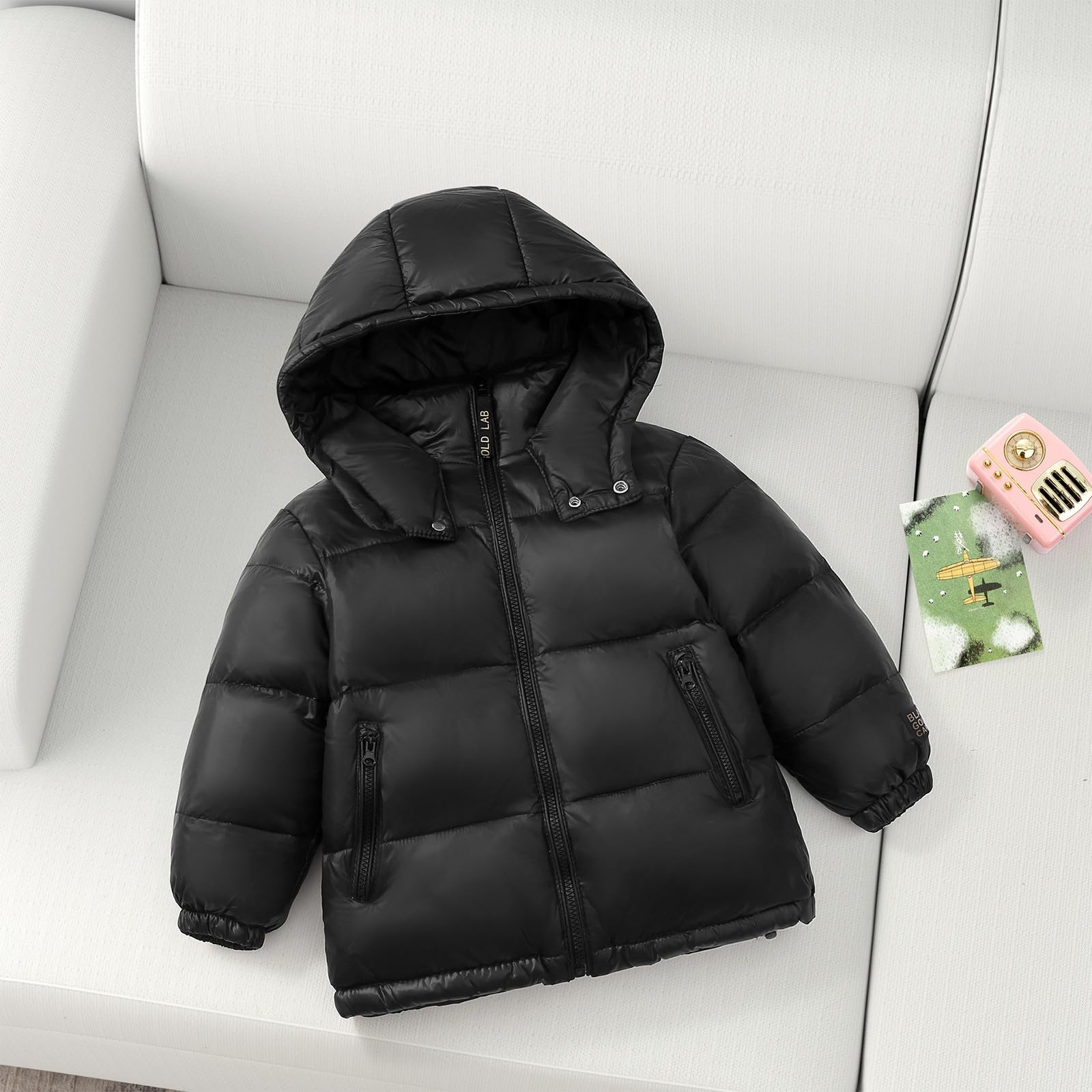 Piumino invernale per ragazzi caldo e pesante con cappuccio giacca parka per bambini antivento spessa zip up casual scuola giacche trapuntate capispalla tuta da neve con tasca