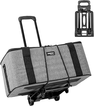 FOMITO Photography Lighting Equipment Bag with Hand Trailer, Padded Studio Light Carrying Case for Light Stands, Mini Softboxes, LED Lights, Adjustable Dividers, Travel Storage Bag 21.6"x12.6"x10.4"