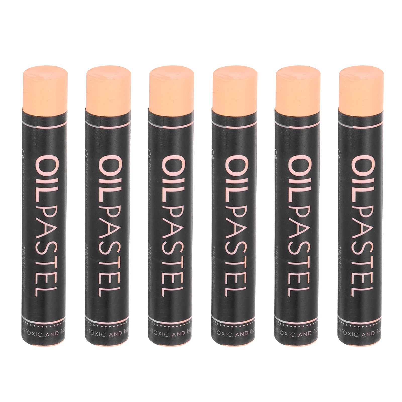 sourcing map 6 PCS Oil Pastels, Soft Oil Chalk Pastels Crayons 11x70mm for Art Painting Drawing Blending, Color Crayons for Art Supplies Beginners, Beige