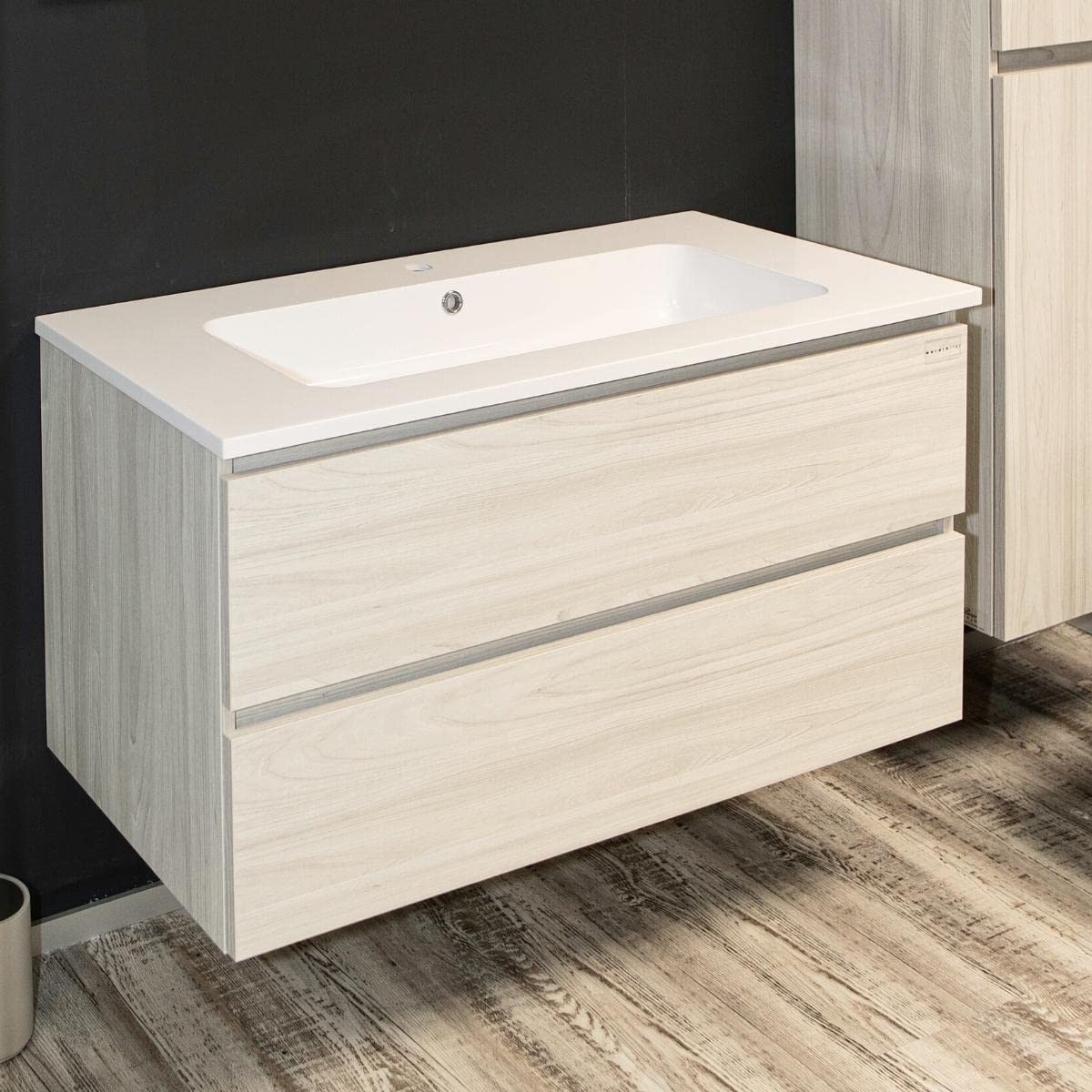 Lavabo ad Incasso in Mineral Marmo 91x46 cm Mobile composizione bagno