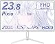 Pixio PX248 Wave White ゲーミングモニター 白 ホワイト 23.8インチ 200Hz FHD スピーカー内蔵 2年保証 30日間返品保証