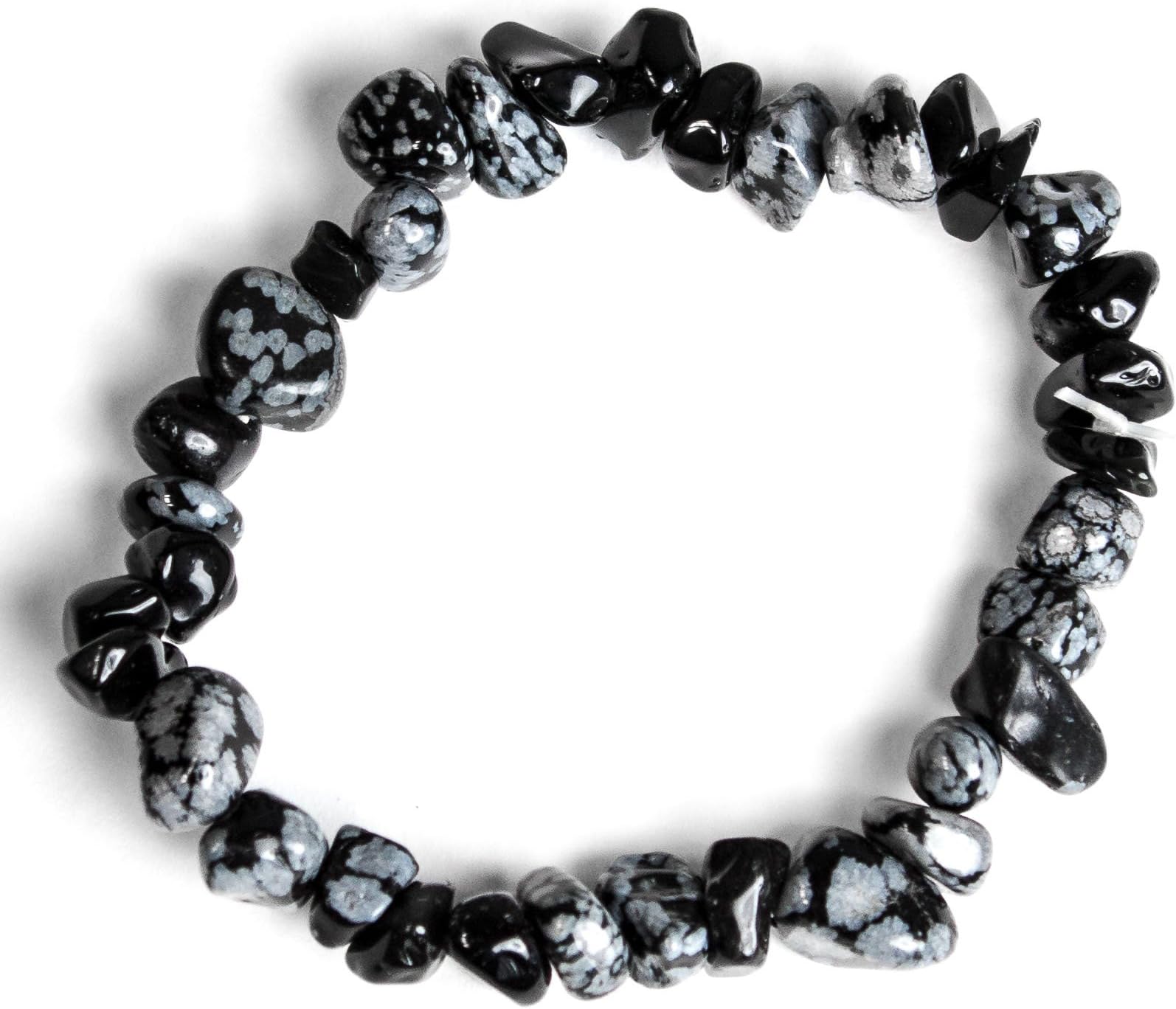 Snowflake Obsidian Tumbled Stone Bracelet
