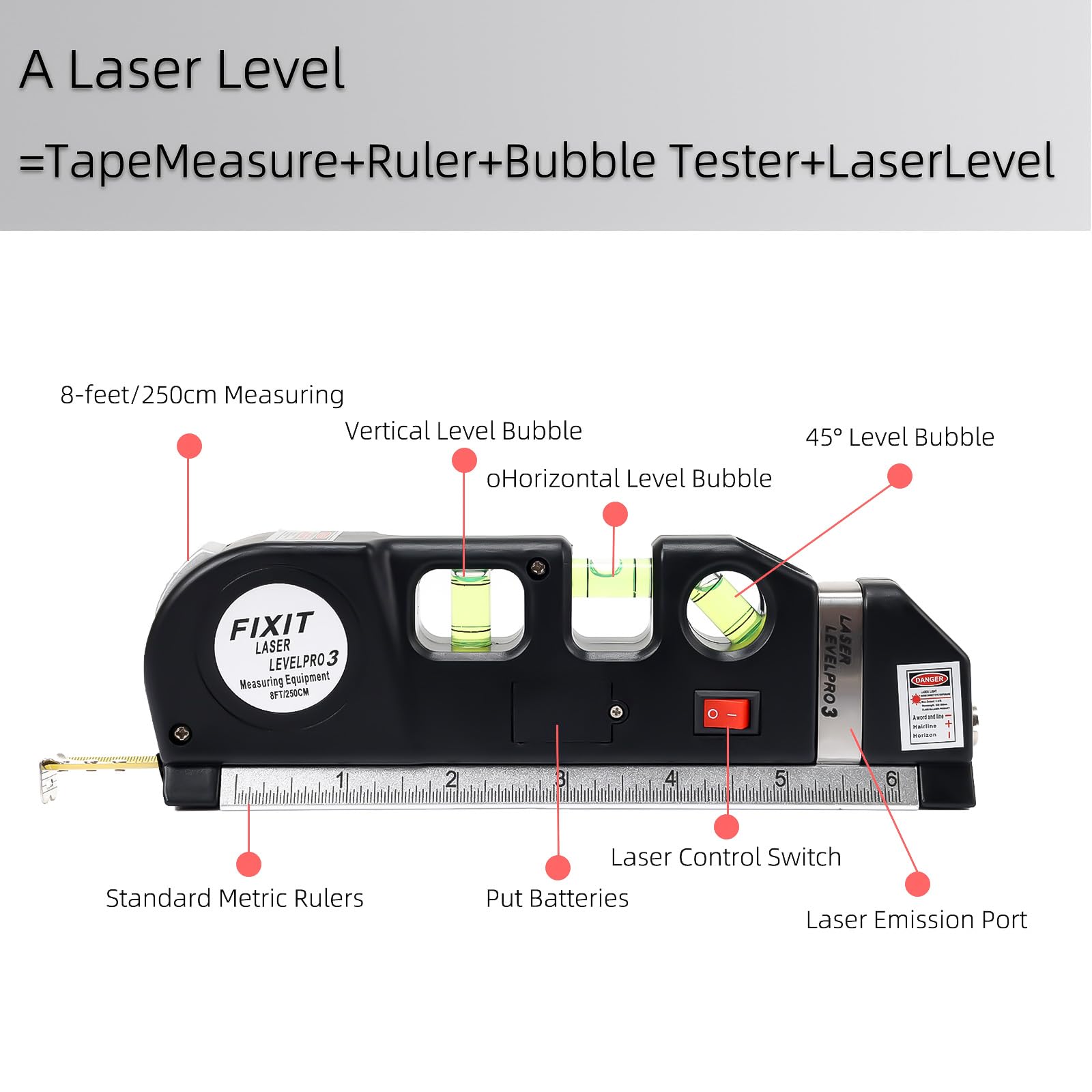 VortecSys Laser Level Line Tool - Precise Alignment -2