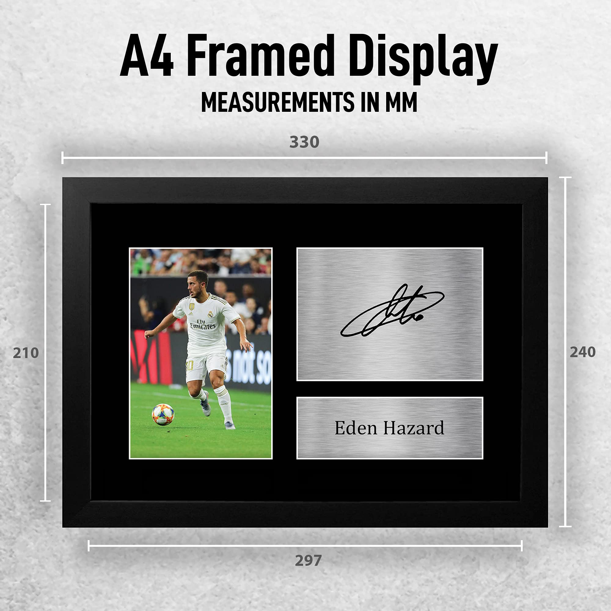 Eden Hazard サイン入りフレーム付き写真 Amazon.co.jp: HWC Trading FR エデン ハザード ギフト サイン入り 額