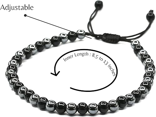 Miniatura 35 de Natural Healing Crystal Bracelet for Women - Mens Bracelet Energy Balancing Gemstones Set - Adjustable Stone Bead Bracelet for Men and Women - Anger