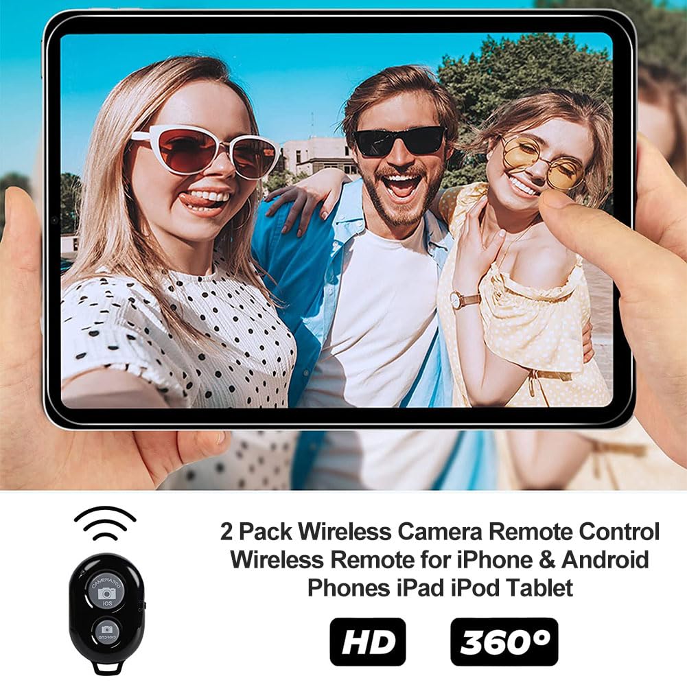 Comioke Pilot zdalnego sterowania Bluetooth, 2 sztuki, zdalny wyzwalacz Bluetooth, kompatybilny z iOS i Android