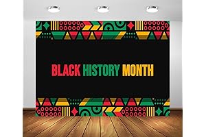 CORFOTO Black History Backdrop: 5x3ft Fabric American Flag African American History Background for Photoshoot