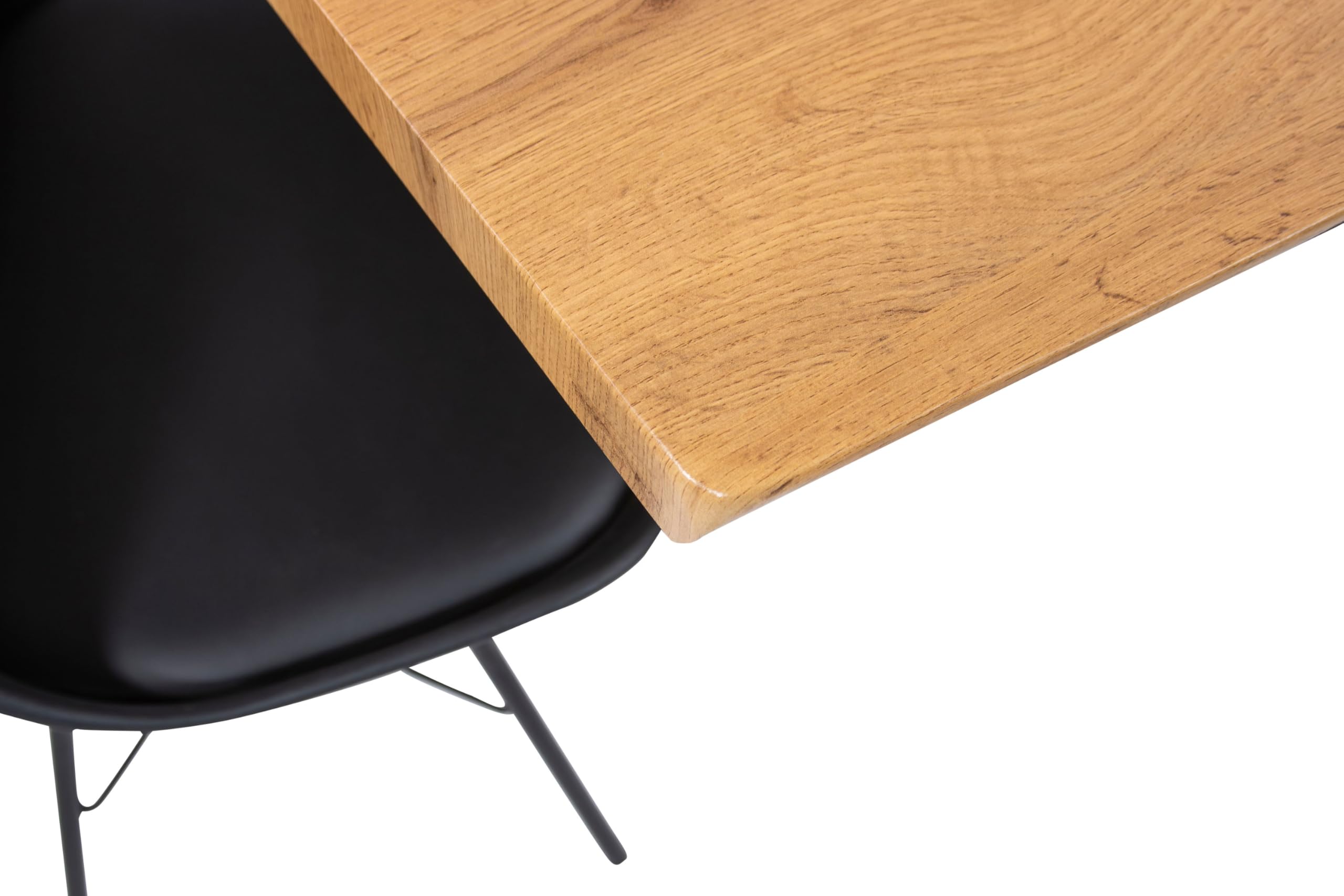SAM Esstisch Josy 160x85 cm Holz Wildeiche-Optik Spider-Gestell schwarz