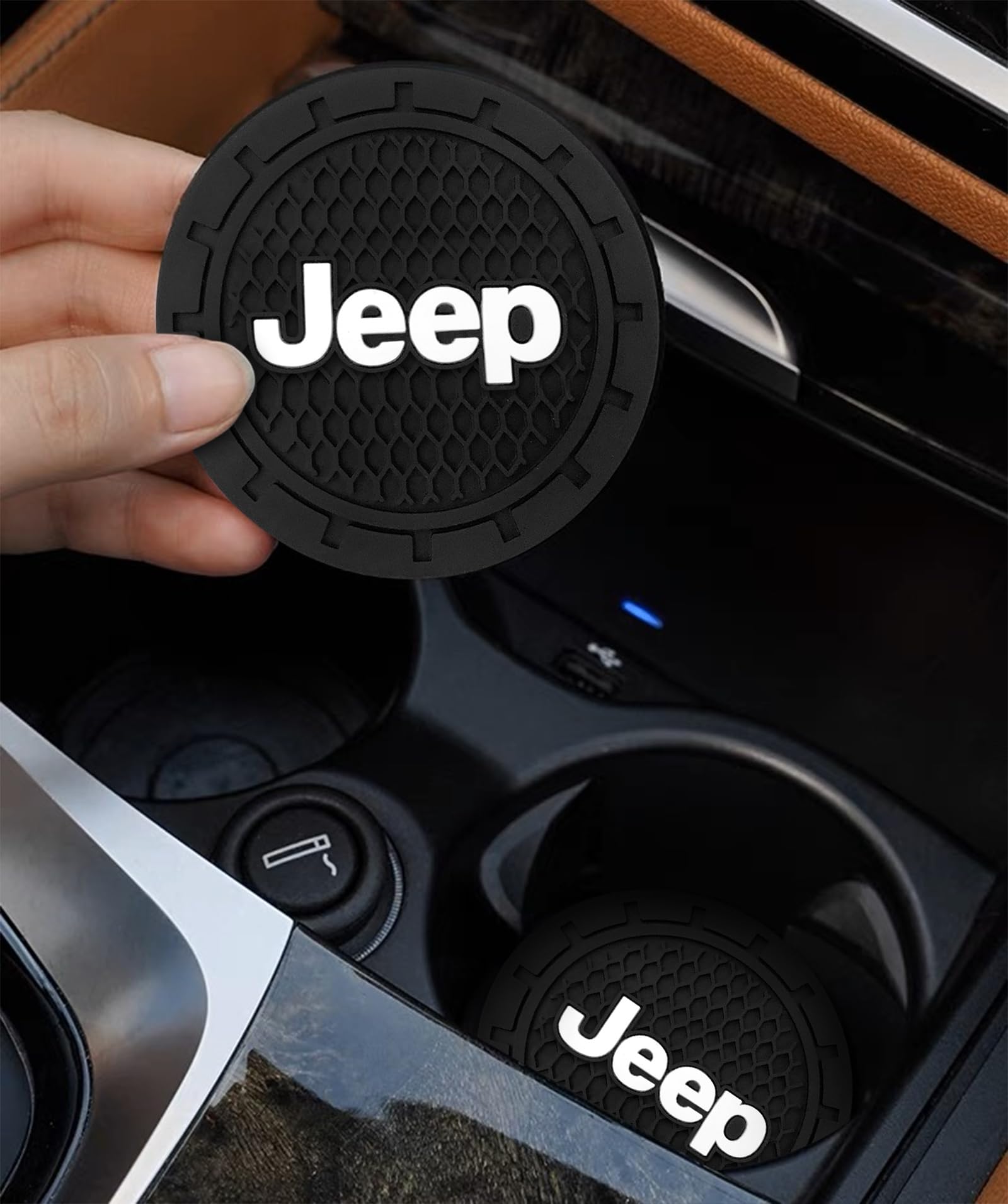 Amazon.com: Car Cup Holder Coaster for Jeep,Silicone Cupholder