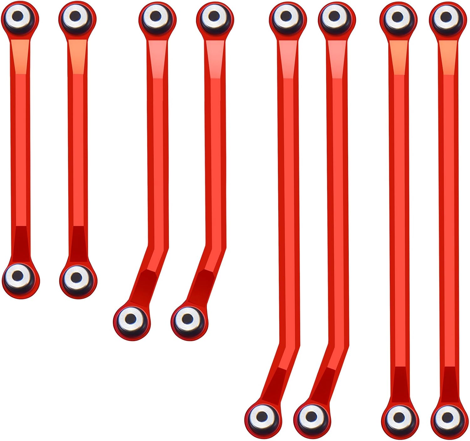 High Clearance Chassis Links Set 26g for 1/18 RC Crawler TRX4M K10 Upgrades, Black
