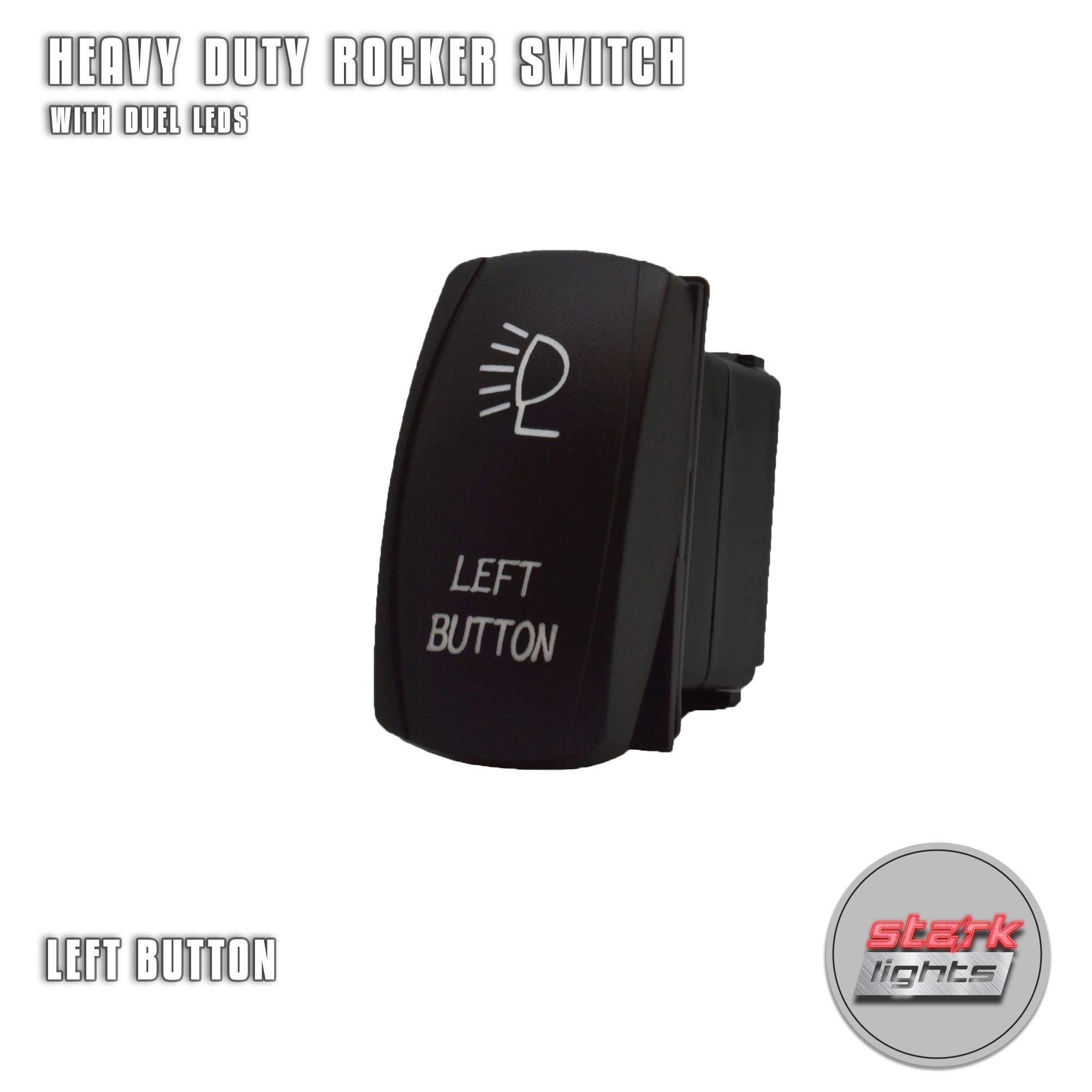 Blue Laser Etched Rocker Switch - 5 Pin DPST ON-OFF Toggle Switch, 20A 12V, Waterproof IP66 For Cars, Boats, Trucks - View #6