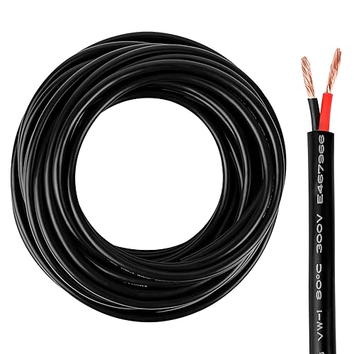 Miniatura 44 de Lesnlok Cable eléctrico calibre 20 AWG con 2 conductores de cobre puro, libres de oxígeno, trenzados, de cloruro de polivinilo, estañados