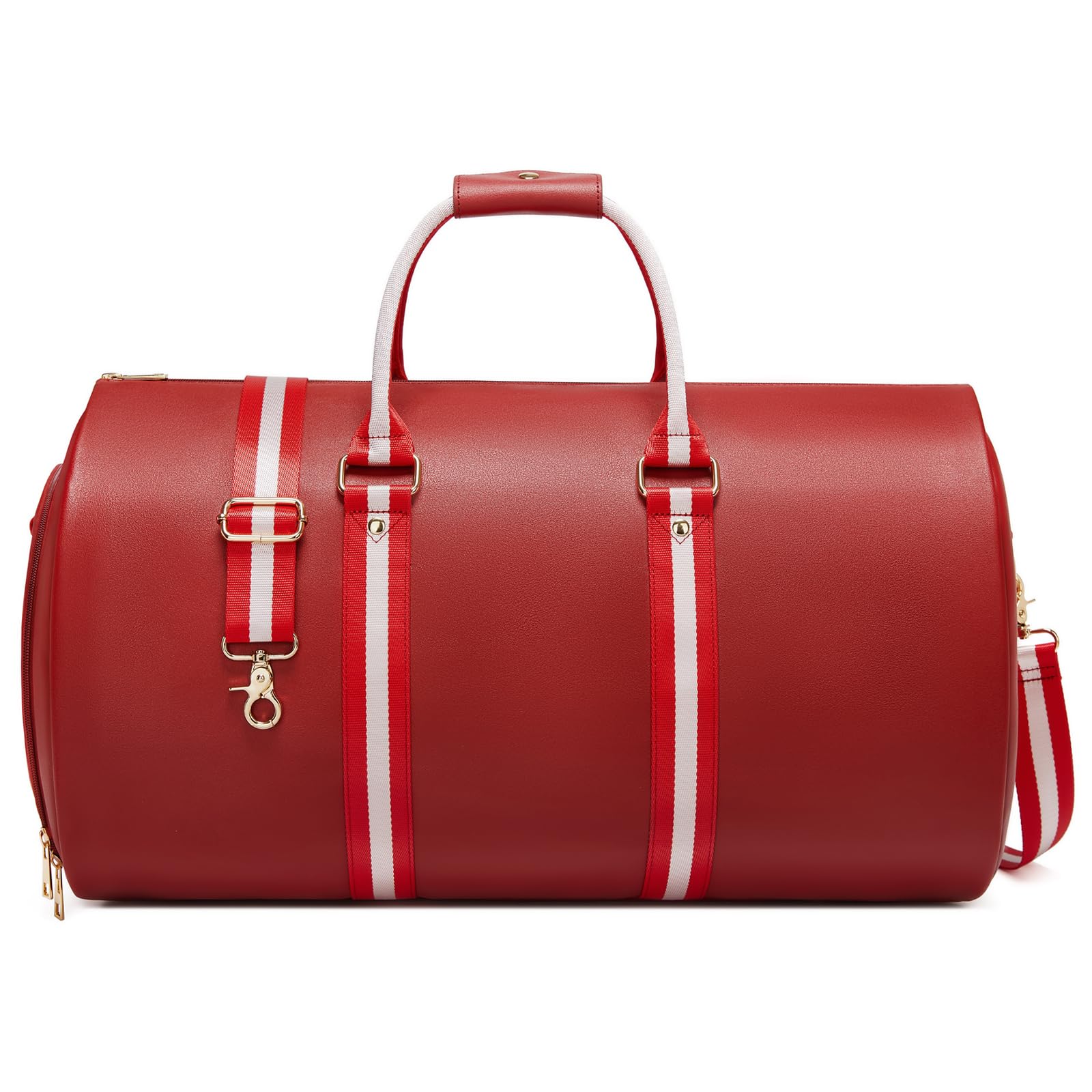 Leather Garment Bags for Travel Convertible Carry on Garment Duffel Bag for Women 2 in 1 Waterproof Foldable