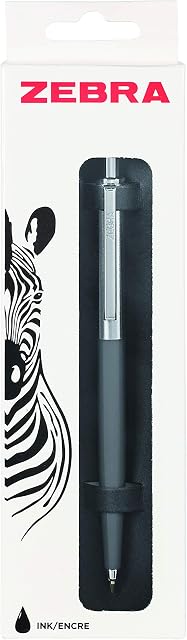 Zebra Pen 901 Grey Retractable Ballpoint Pen, Premium Barrel, Medium Point, 1.0mm, Black Ink, 1-Pack, 83751