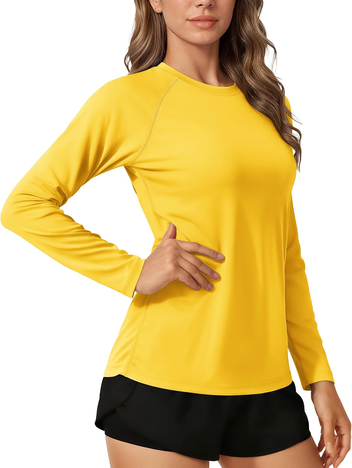 TACVASEN Women's Long Sleeve Sun Shirts UPF 50+ UV Protection Rash Guard Swim Shirts Quick Dry Workout Tops