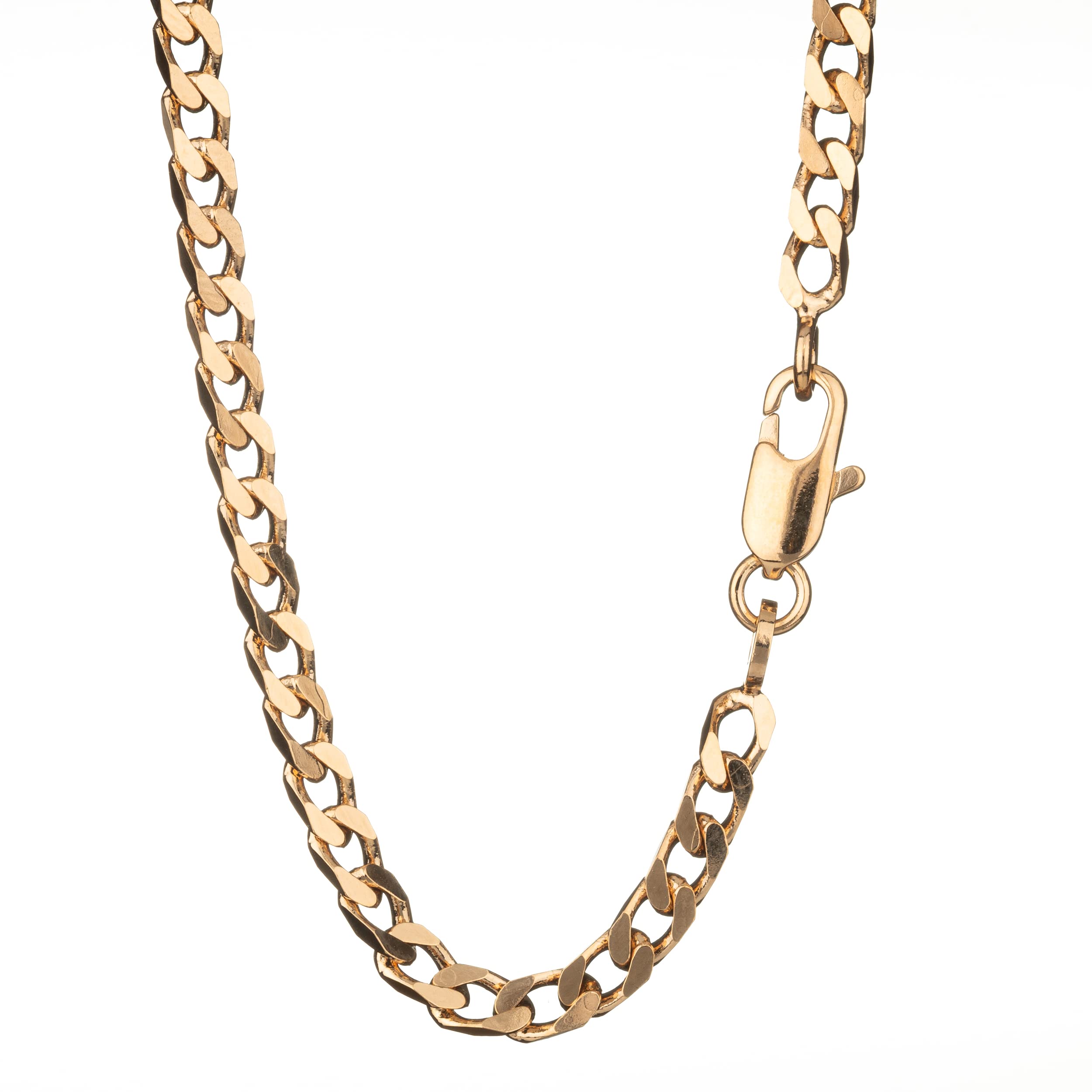 NKlaus Catena Bizantina Unisex – Maglia 1,10 Mm, Placcata Oro Giallo 18K (18 Ct) – Lunghezza 50 Cm