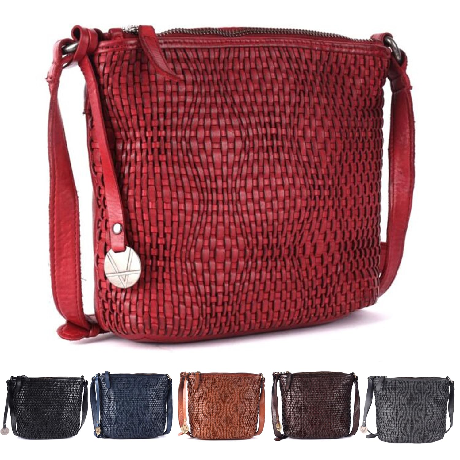 VILENCA HOLLAND Genuine Leather Crossbody Sling Bag for Women - Trendy Casual Office Bag with Adjustable Strap