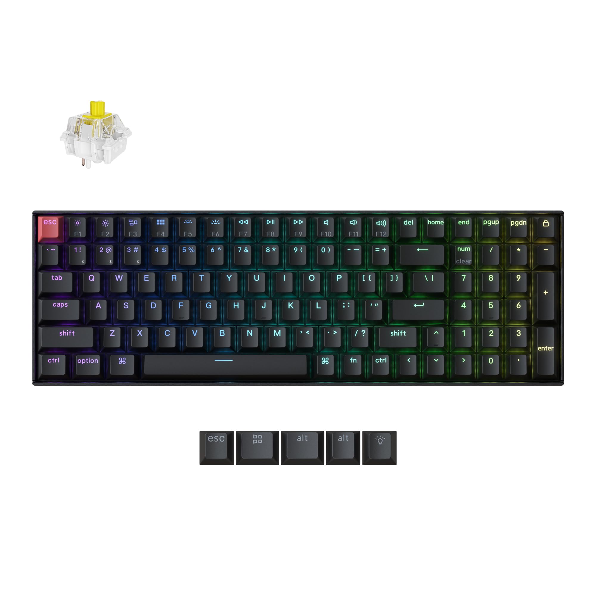 Amazon.com: Keychron K4 96% Layout QMK Wireless and Wired Options