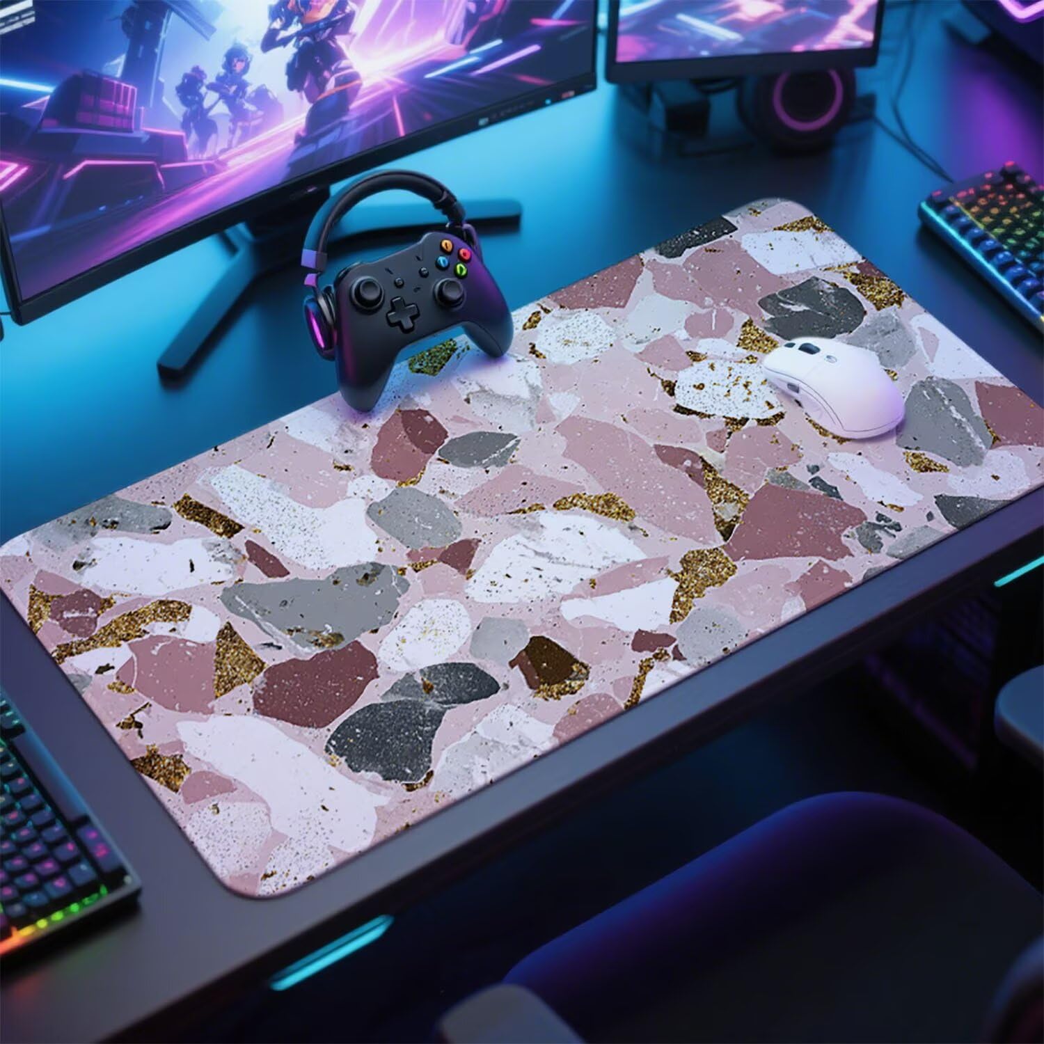 Abstrakcyjna podkładka pod mysz pod mysz pod mysz do gier XXL 1400x600x3mm podkładka pod mysz nowoczesna duża podkładka pod mysz dla graczy akcesoria PC antypoślizgowe i wodoodporne, do klawiatury w