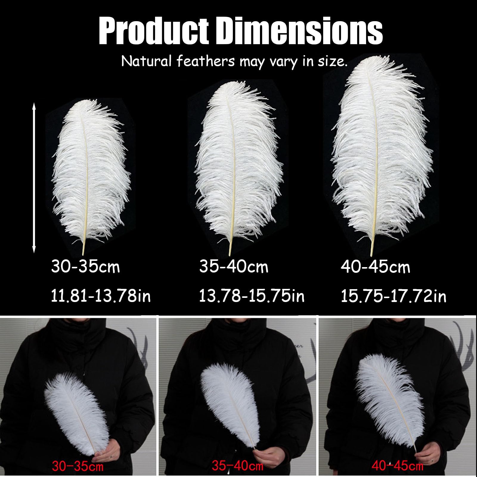 5 plumas de avestruz rojas, plumas decorativas para manualidades, plumas naturales, grandes, para Navidad, bodas, fiestas, fiestas, carnaval, casa, decoración de mesa, bricolaje (30-35 cm)
