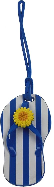 Amazoncom beach themed flip flop luggage tags with a blue and white Amazoncom beach themed flip flop luggage tags with a blue and white
