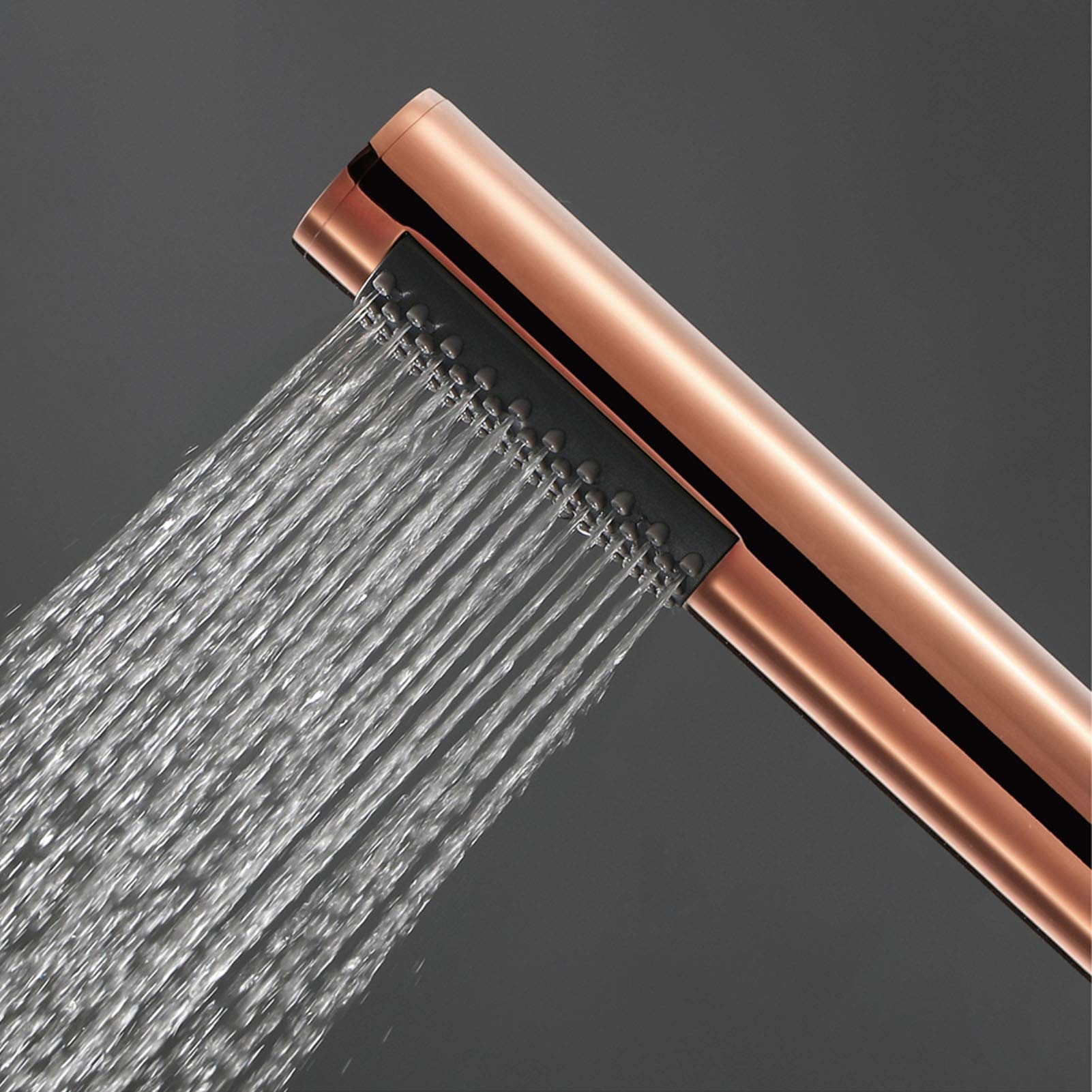 Cabezal de ducha de mano de latón rosa de alta calidad, desmontable y lavable, función de pulverización única, elegante y accesorios de baño para duchas de lujo