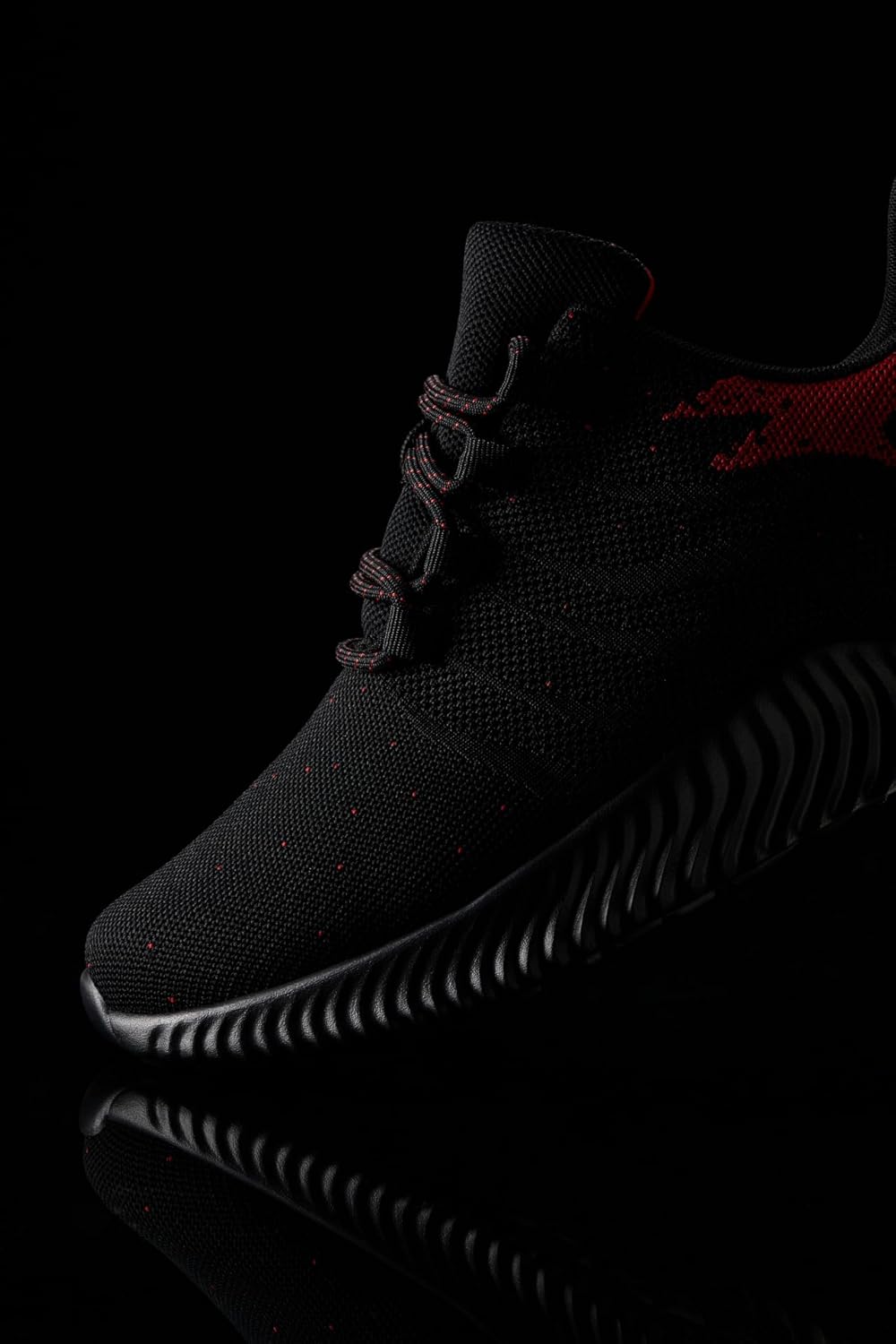 CALTO Men's Invisible Height Increasing Elevator Shoes - Black/Red Ultra Lightweight Sporty Sneakers - 2.8 Inches Taller - Q215 - Size 10 D(M) US - Image 10