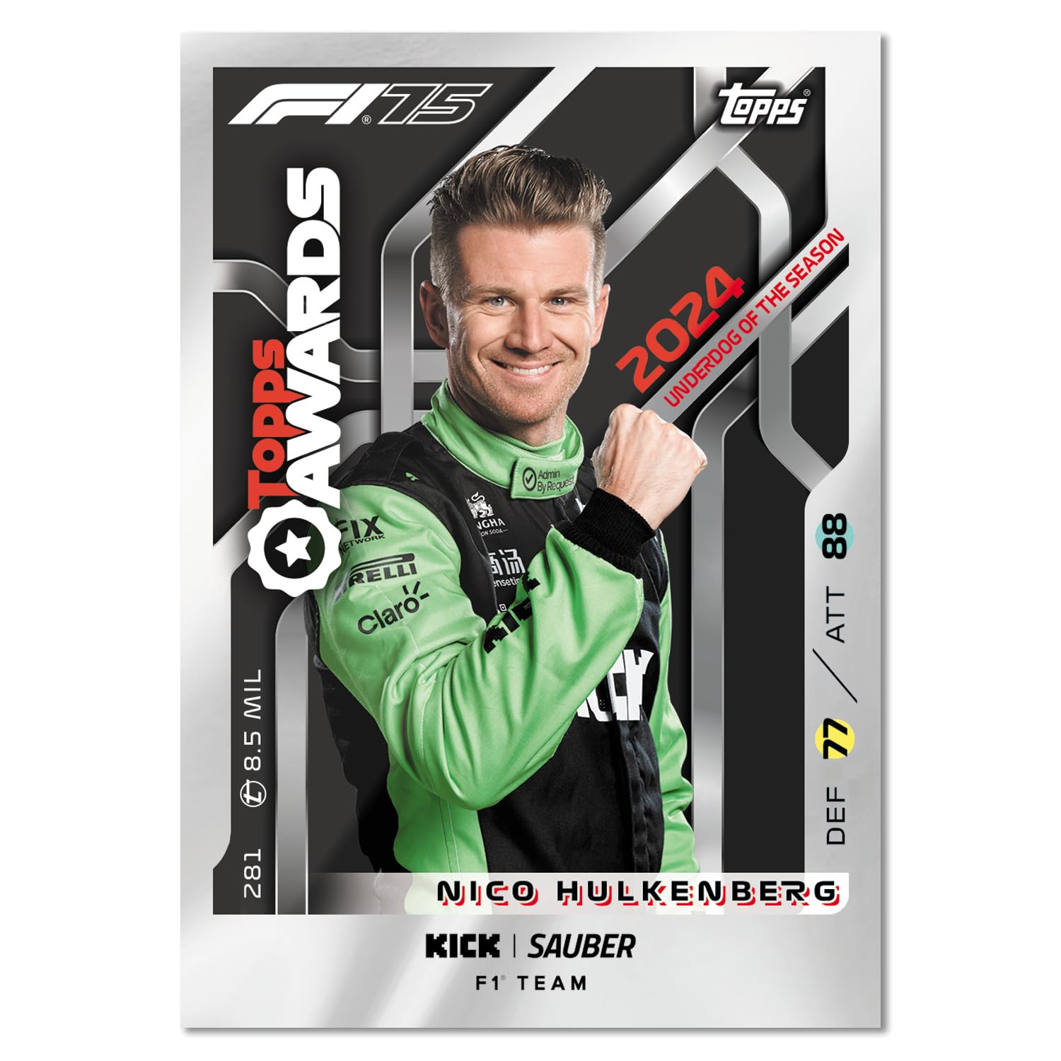 Topps Turbo Attax Formule 1 2025 - Mega Tin - Lightning Lids - Contient 66 cartes, dont 6 cartes LE et 4 exclusives « Lightning Lids »