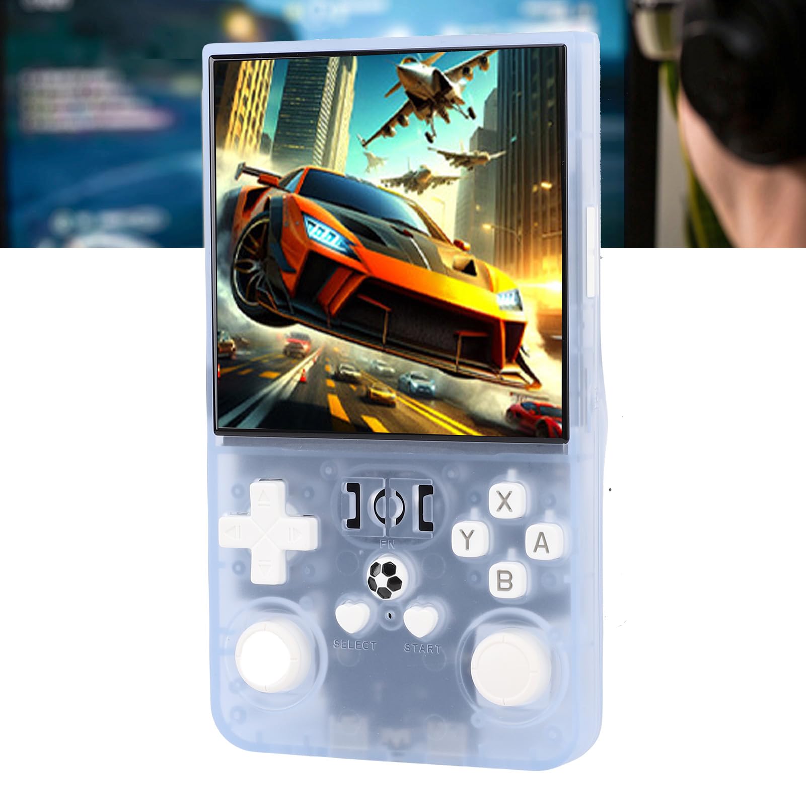 Goshyda Console di Gioco Portatile retrò Lettore di Videogiochi Portatile Open Source da 4 Pollici, Oltre 60 Emulatori Integrati, Console di Gioco con Doppio Joystick con Chip RK3326 (BLUE)