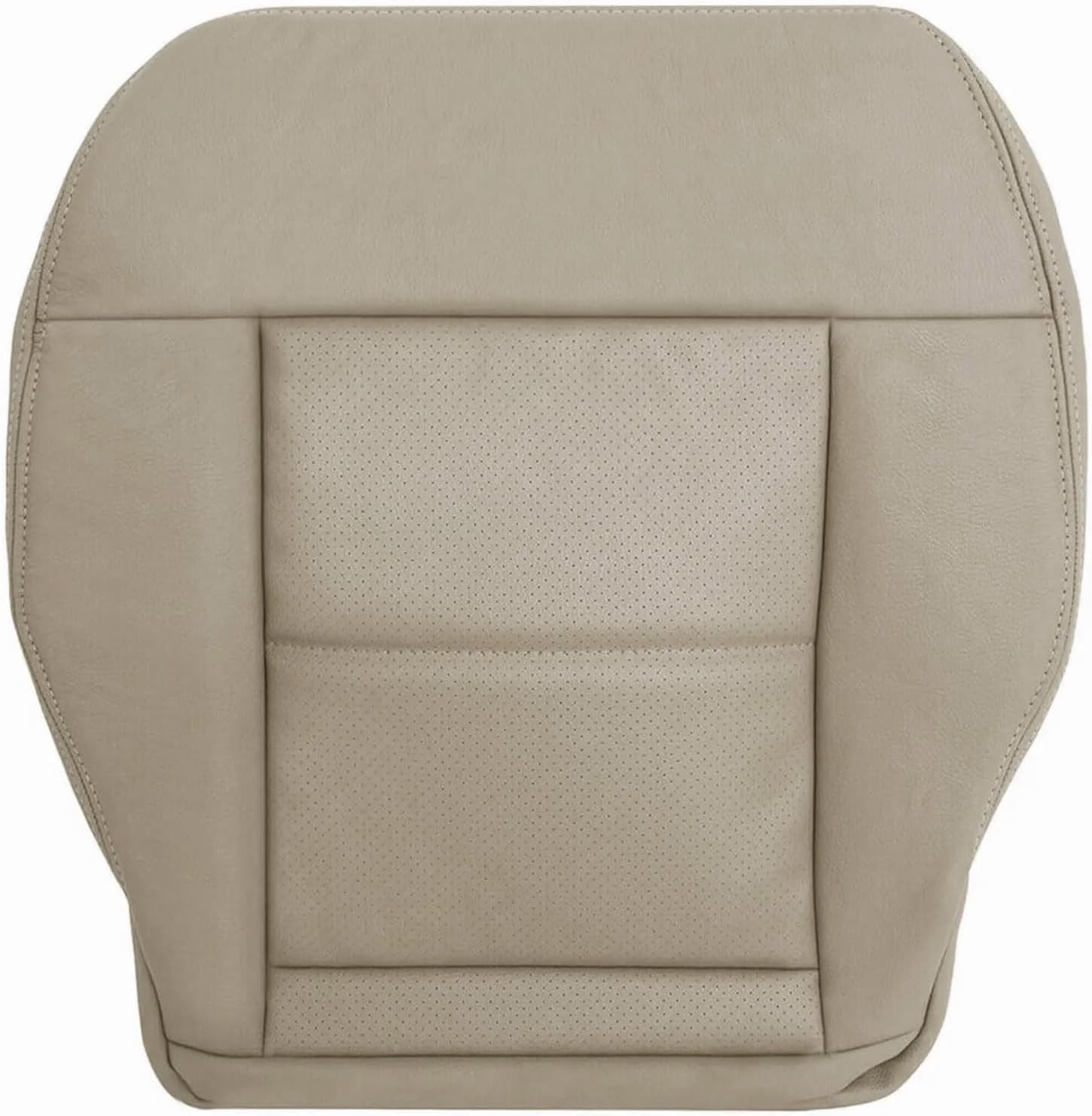 NLQR Front Driver Bottom Replacement Seat Cover Tan Microfiber Leather Compatible with Mercedes Benz E200 E250 E300 E350 2010 2011 2012 2013 2014 2015 2016