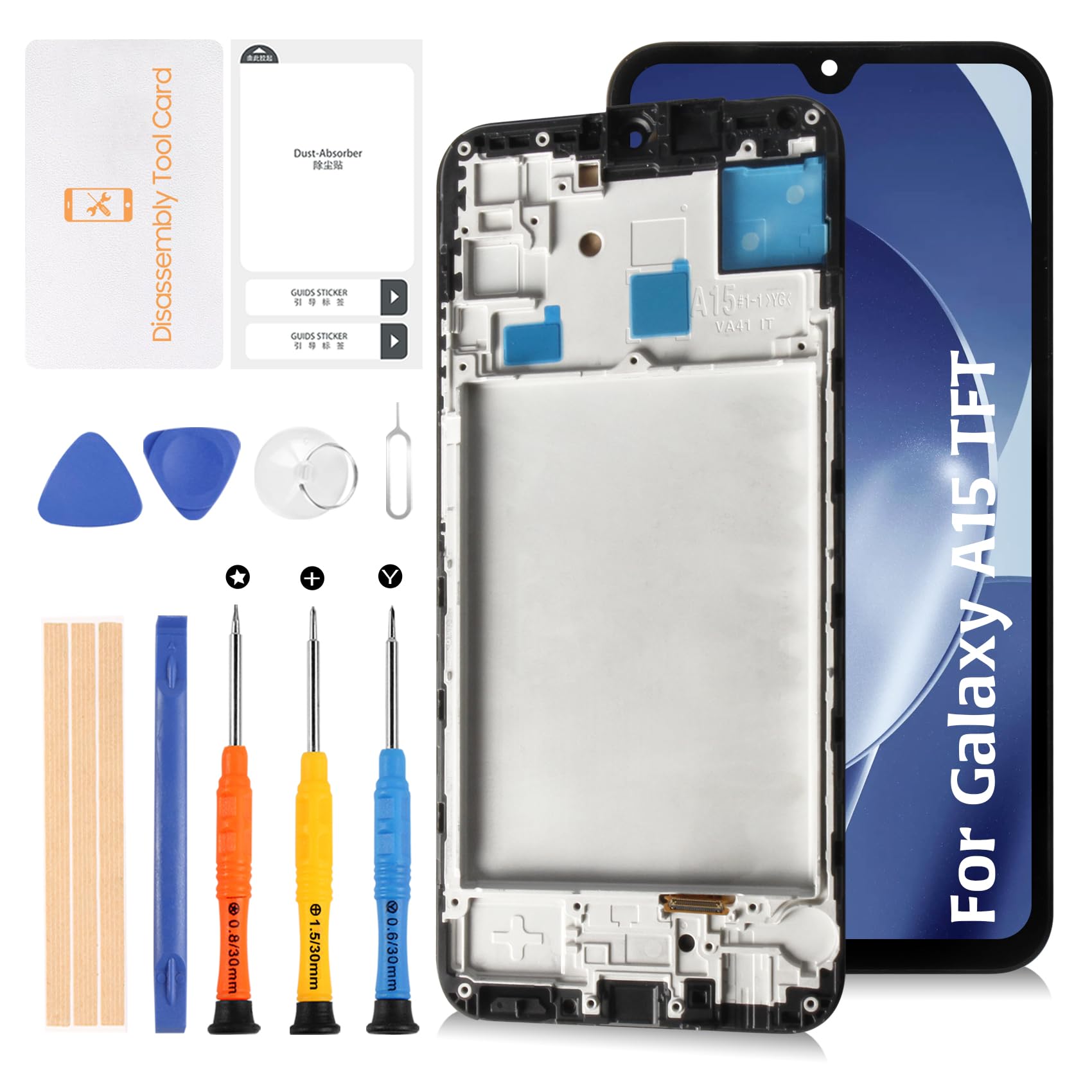 Olivechard TFT Galaxy A15 5G [6.42" Not OEM 6.52"/no Fingerprint] LCD Display Pantalla +Frame for Samsung Galaxy A15 4G 5G SM-A155 SM-A156 LCD Screen