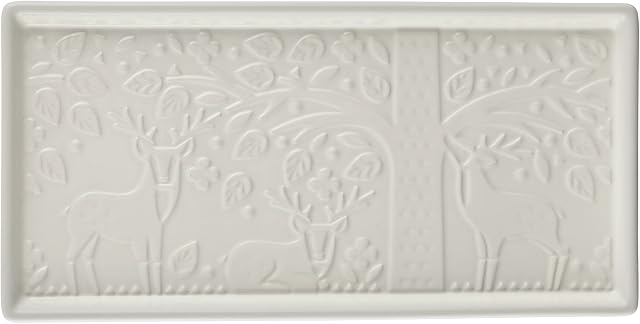 Mason Cash 2001.082 Forest 12" Serving Platter, Stoneware, Cream